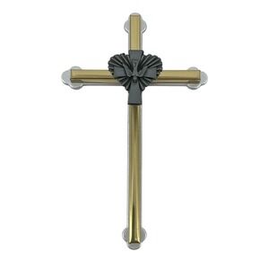 Vintage CAMCO Two-Tone Metal Confirmation Wall Cross with Holy Spirit Dove